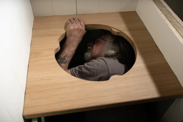 Blackdown's version of Whack-a-mole?⁠
⁠
Humour aside, this is the dedication of our craftsman in action.  Ensuring that the fit is perfect with final adjustments in-situ.⁠
⁠
📷 @mattsweetingphotography⁠
⁠
⁠
#blackdownshepherdhuts #shepherdhuts #shepherdshut #shepherdshuts #shepherdhut #quality #craftsmanship #bespoke #luxury #amazingspaces #rebelwalls #wallpaper #interiordesign #interiorsinspiration #wallpaperinspiration #littledetails